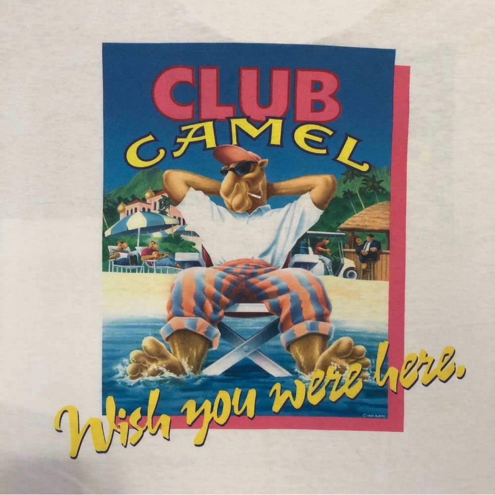 NEW Vintage Camel Club Member Joe Shirt "Wish You Were Here" 1991 Mens XL w/ Box